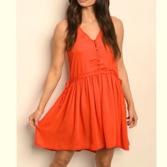 Orange sun dress    - Picture 1 of 4